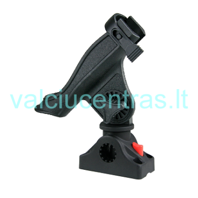 Fishing rod holder with lock in various positions